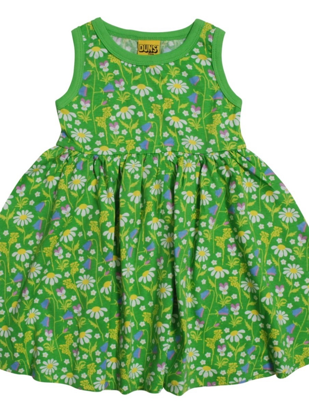 DUNS Green Floral Tank Dress Sz 122cm (6-7)